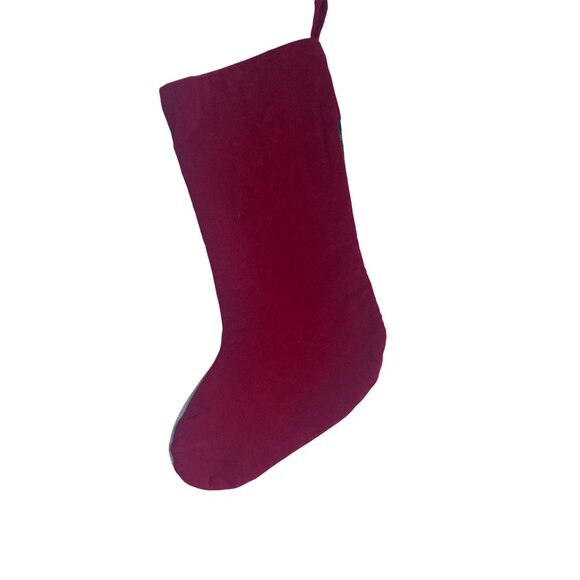 Vintage Needlepoint Christmas Stocking Yellow Lab Doodle Dog Monogram Max - Picture 5 of 7